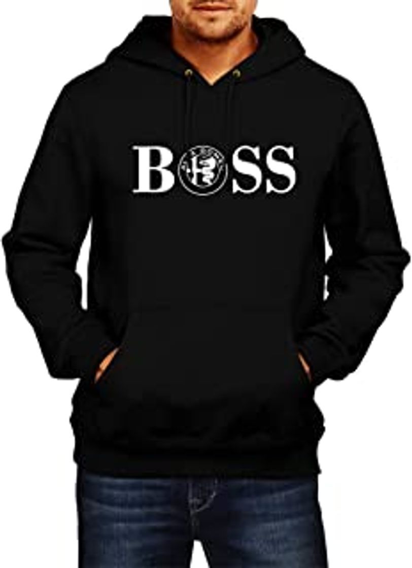 Social HJEMD Encapuchado Alfa Romeo Men's Fashion Hooded Sweatshirt Drawstring Pullover