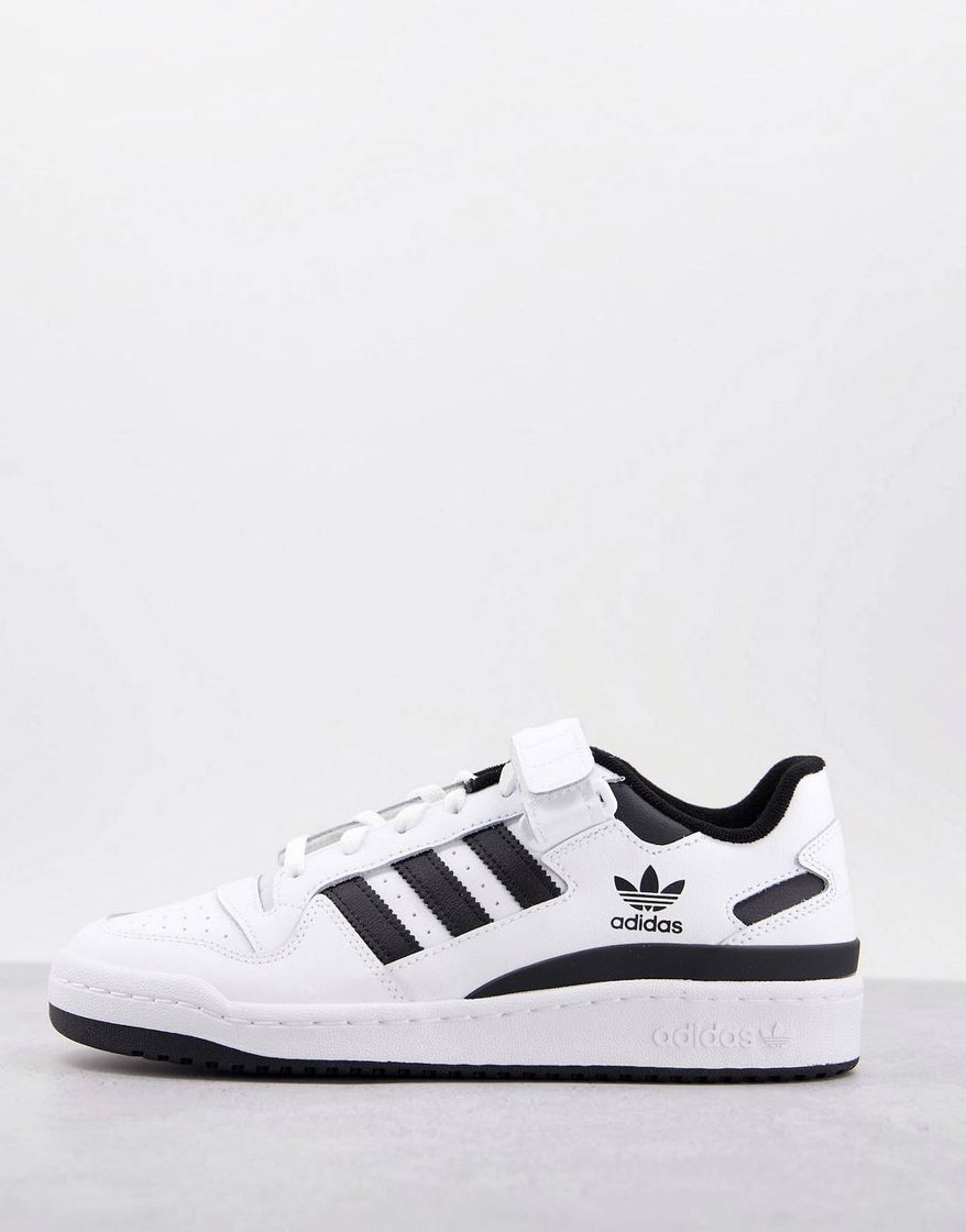 Zapatillas de deporte blancas y negras Forum Low de adidas Originals