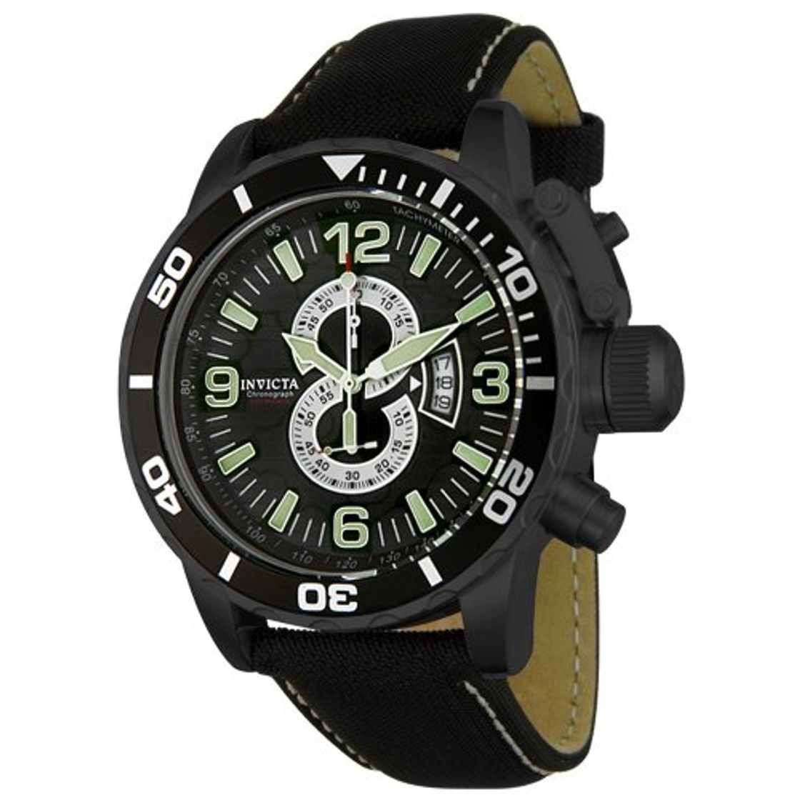Social Invicta Corduba Collection Diver Reloj cronógrafo para Hombre 4907 con Correa Negra Techno