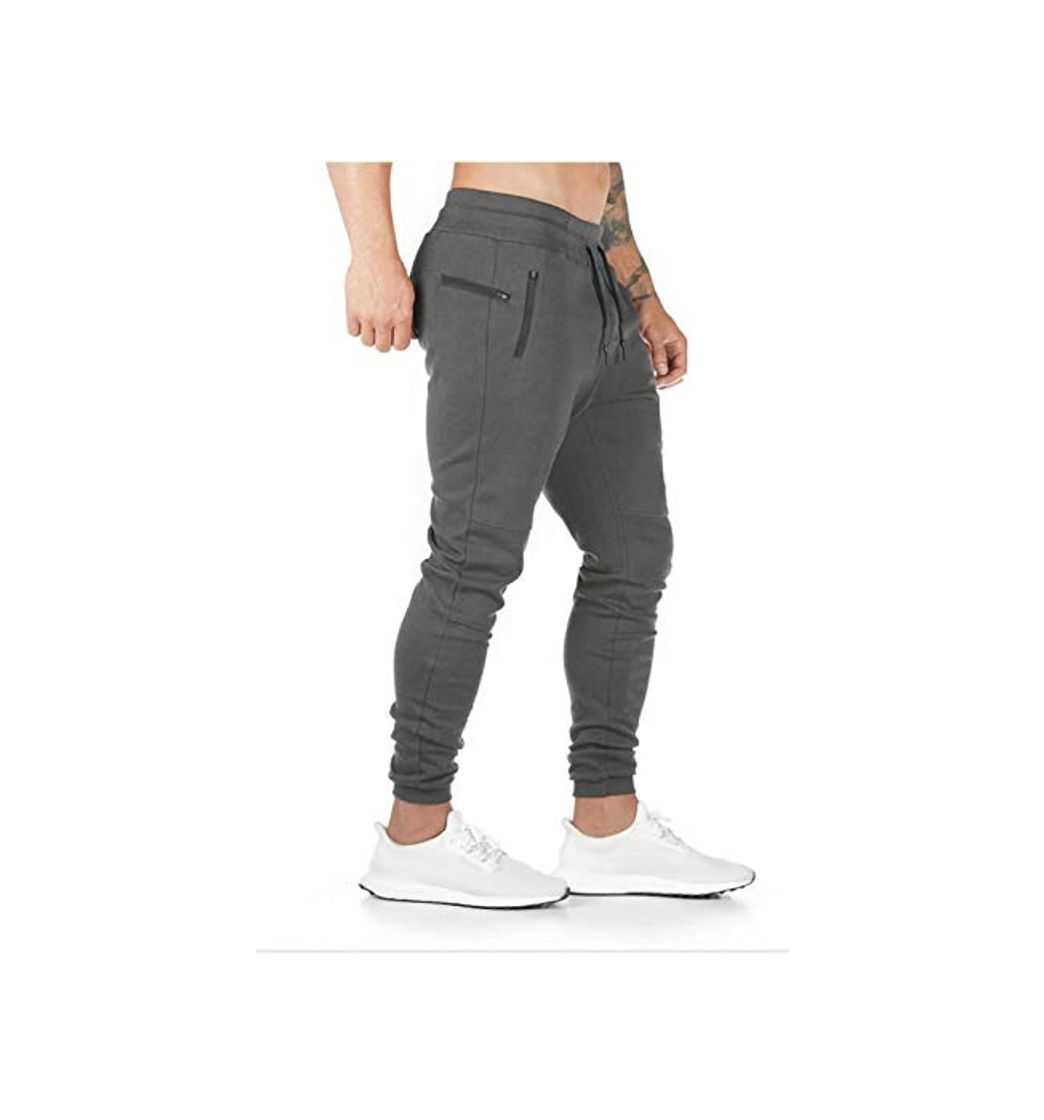 Fashion CMTOP Pantalón Jogger Slim Fit para Hombre Casual Jogging Algodón Hombre Pantalones Jogger Deportivo Entrenamiento Fitness