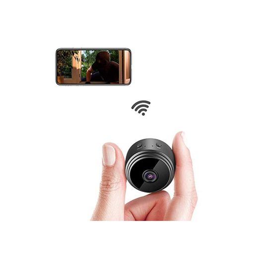 Mini Spy Hidden Camera,WiFi Inalámbrica Pequeña Cámara Oculta,150ºGran Angular Detección 1080P HD