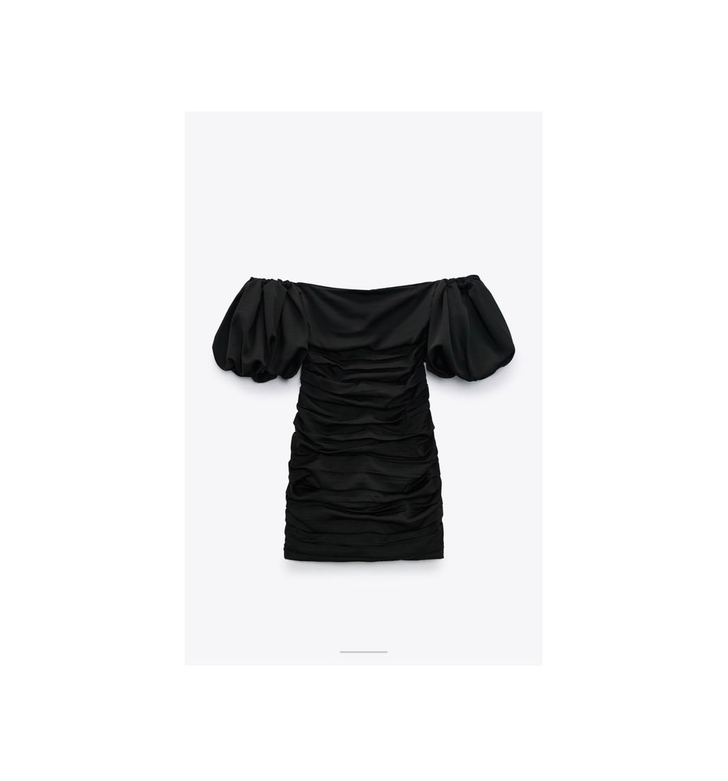 vestido corto drapeado