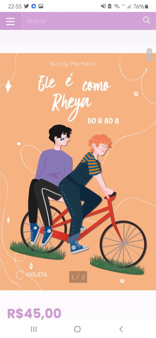 Moda LIVRO:ELE É COMO RHEYA/AUTORA:NICOLY PACHECO/EDITORA VIOLETA