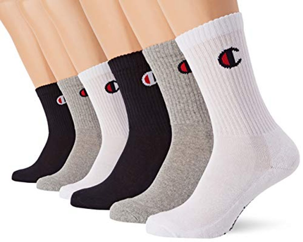 Social Champion LEGACY CREW SOCKS X6 Calcetines de Deporte, Multicolor