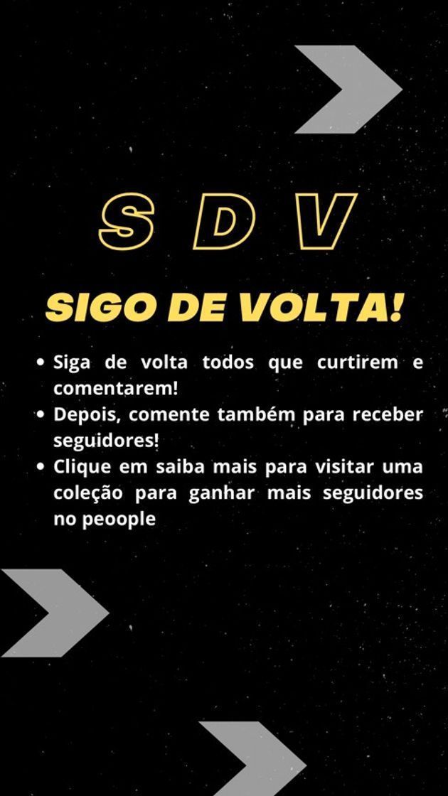 Moda SDV - Sigo de Volta