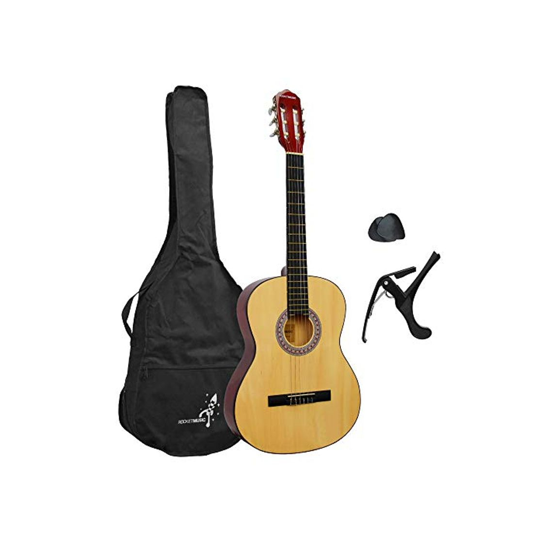 Electrónica Rocket XF201AN XF Serie - Guitarra española clásica