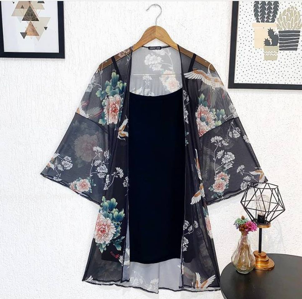 Moda Kimono florido