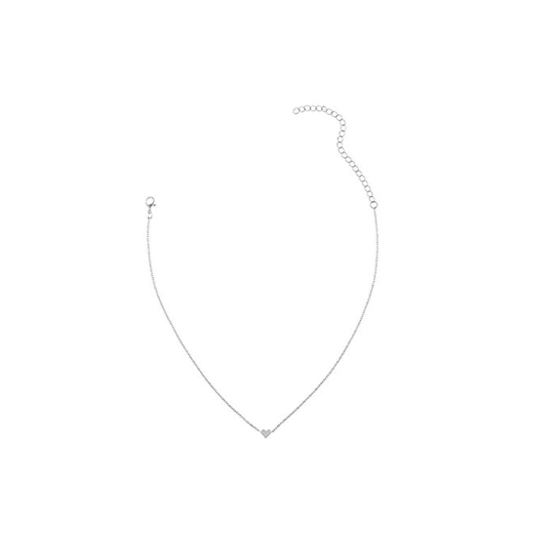 Social forbestest Las mujeres de cobre simple del corazón del melocotón Collar Gargantilla Lady Love cortocircuito de la muchacha del collar cadena de clavícula barato Útil