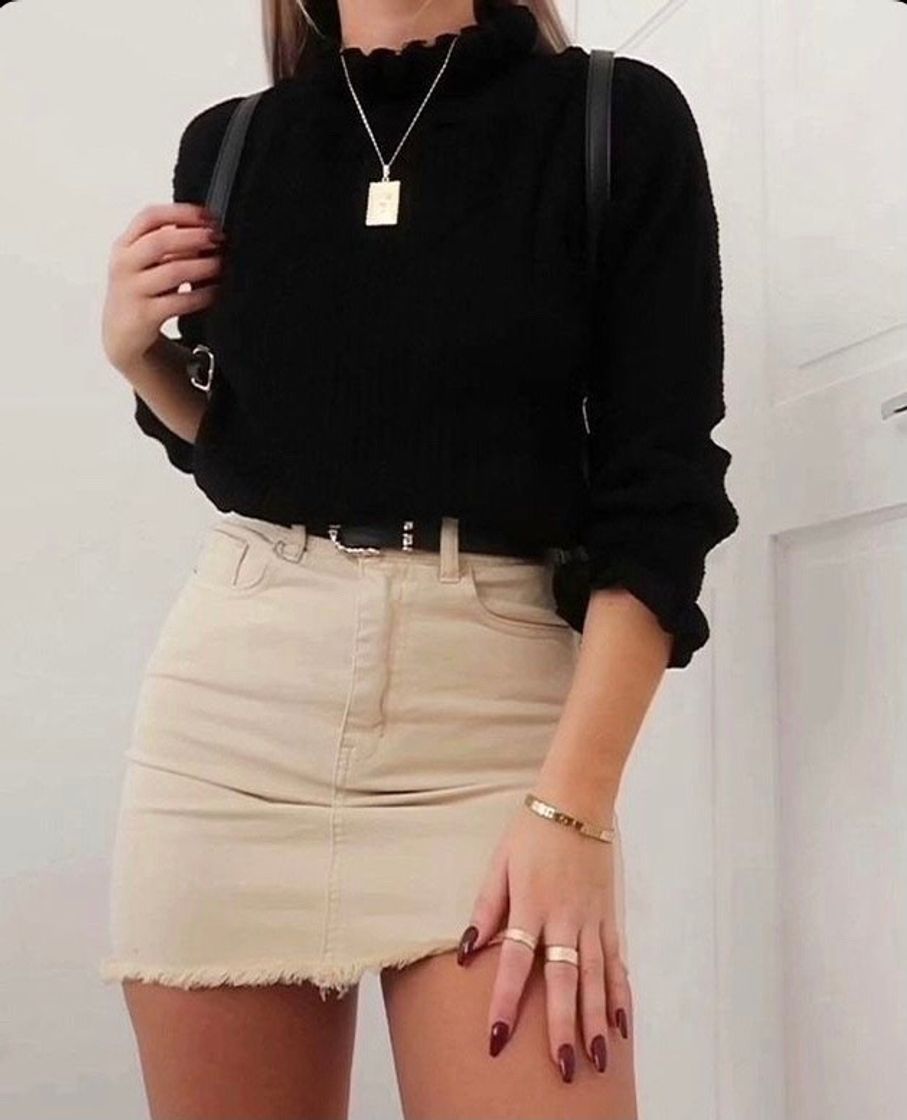 Fashion Beige skirt Outfit 