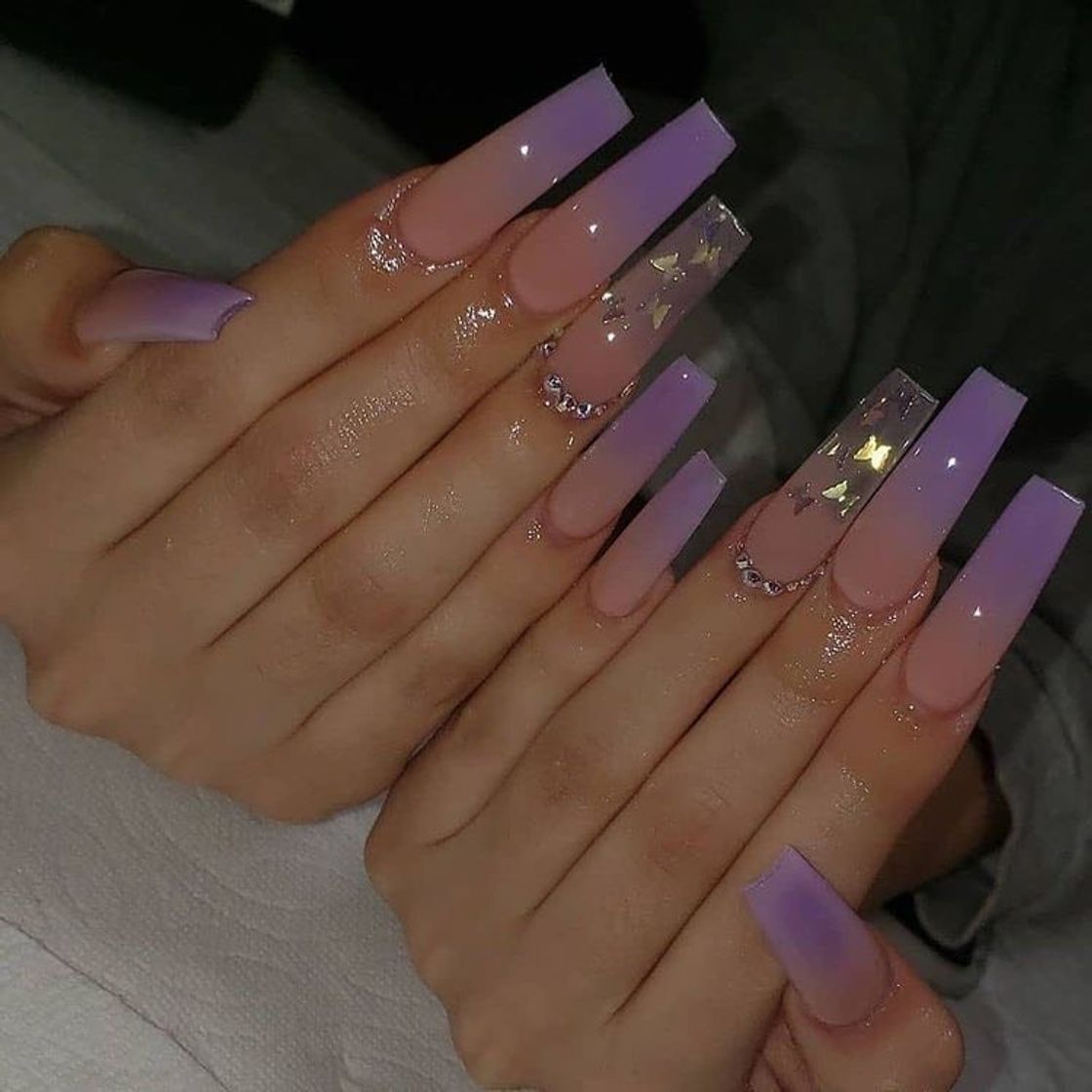 Moda roxo nail 