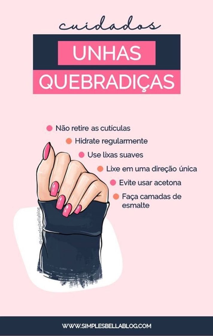 Moda unhas quebradiças 