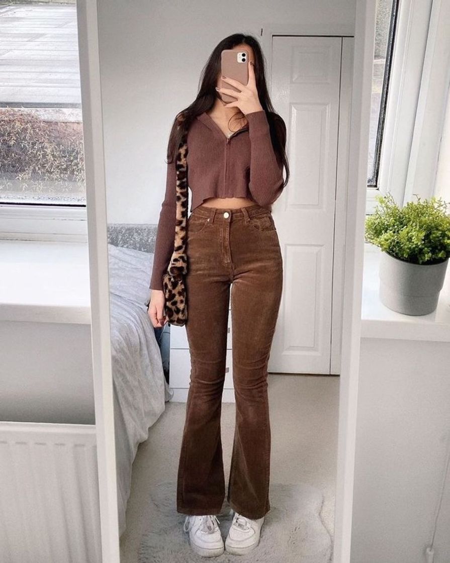 Fashion leg cord pants 