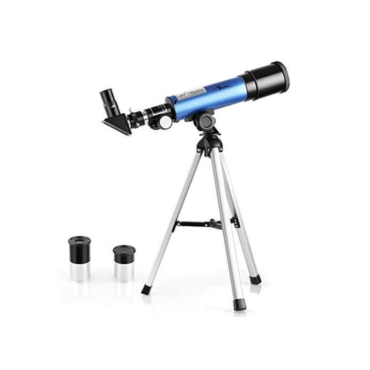TELMU Telescopio para Niños 50 mm de Apertura y 360 mm de