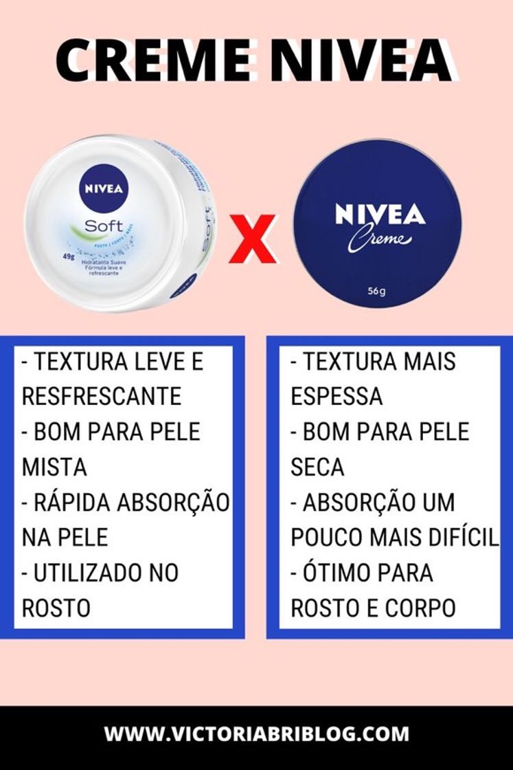 Fashion Diferenças de creme