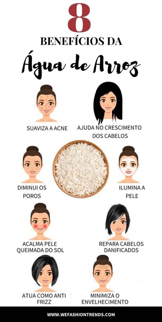 Fashion Benefícios que a água de arroz pode fazer