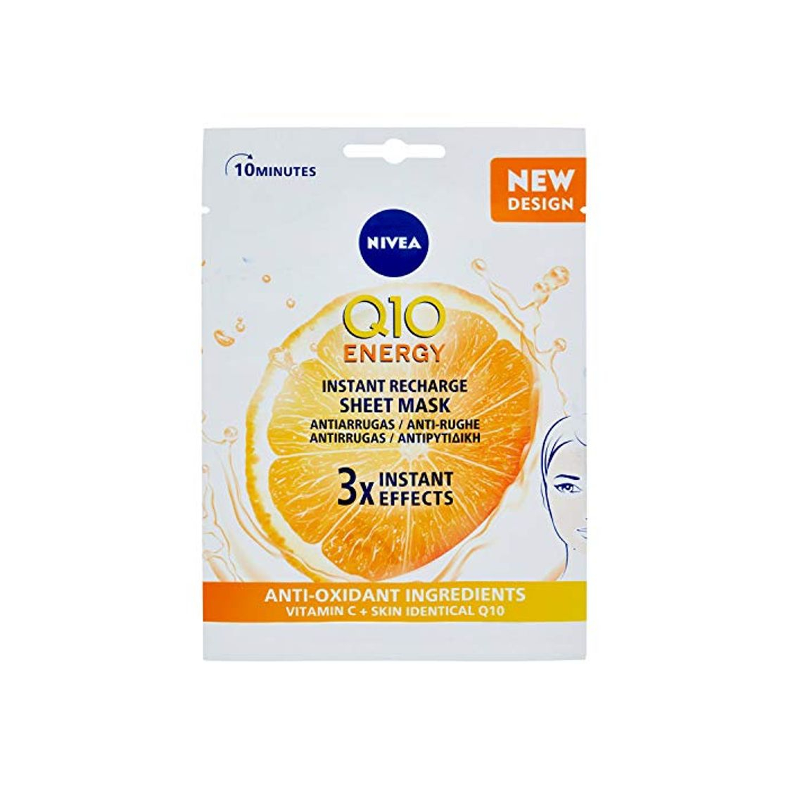 Belleza NIVEA Q10PlusC Mascarilla de Tejido Antiedad