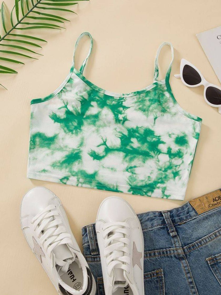 Moda CROPPED TIE DYE SHEIN 