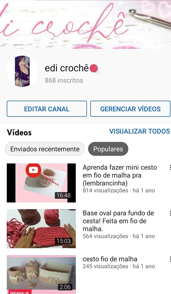 Fashion Inscreva-se no meu canal do YouTube de artesanato 🧶