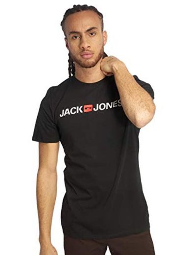 JACK & JONES Jjecorp Logo tee SS Crew Neck Noos Camiseta, Negro