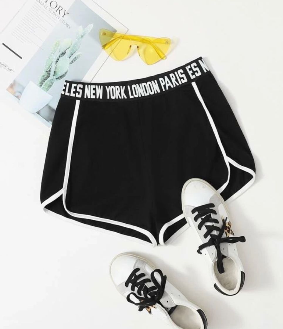 Fashion Short preto desportivo 