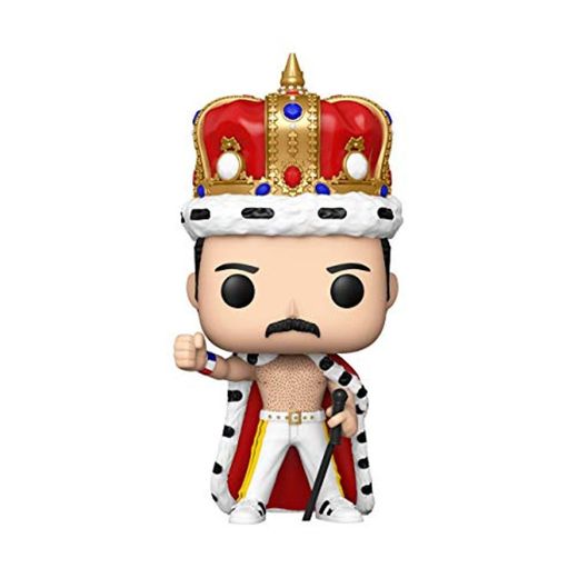 Funko- Pop Rocks: Freddie Mercury King Figura Coleccionable, Multicolor