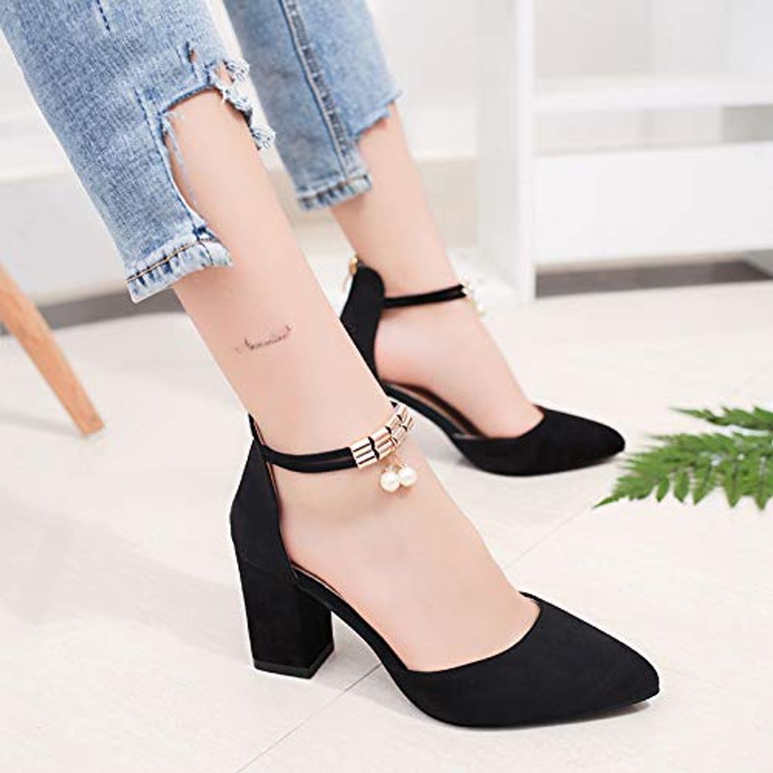 Fashion SMSZTYM Zapatos De Verano para Mujer Zapatos De Tacón con Punta Estrecha Zapatos De Vestir Tacones Altos Zapatos Náuticos Zapatos De Boda Sandalias De Tenis Feminino