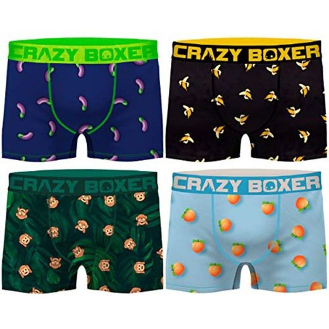 Moda Crazy Boxer Pack 4 Calzoncillos Frutas para Hombre