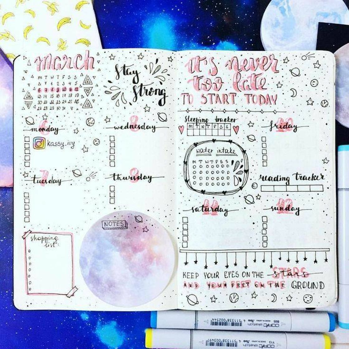 Moda Layout de Bullet Journal 