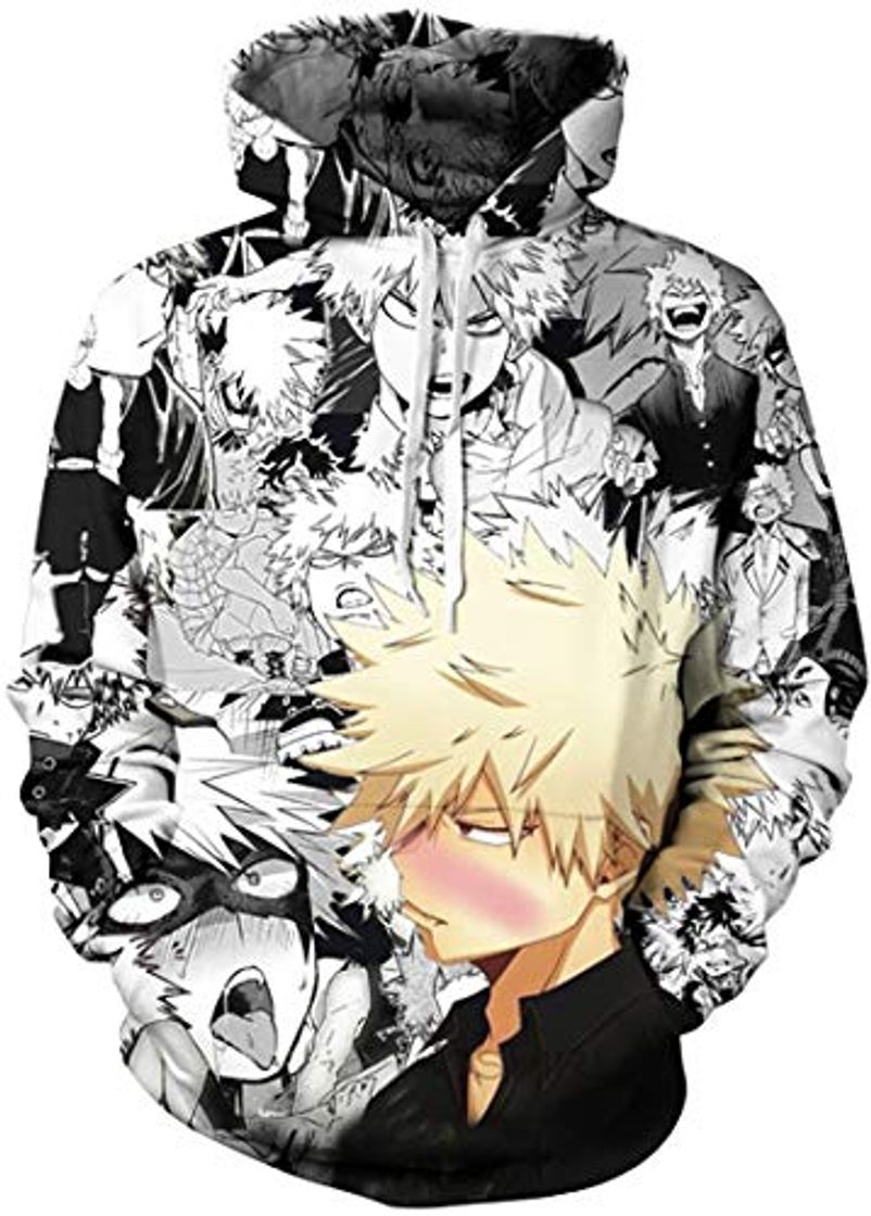 Fashion FLYCHEN Mujer Sudaderas con Capucha Manga Japonesa My Hero Academia Impresión 3D