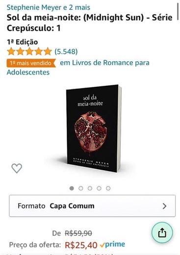 PROMOÇÃO LIVRO SOL DA MEIA NOITE POR APENAS R$ 25,00 !! 