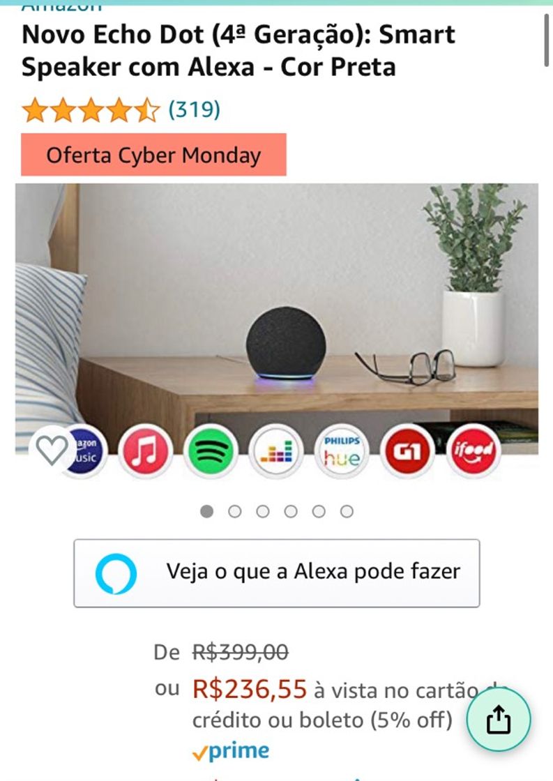 Moda Echo Dot ALEXA