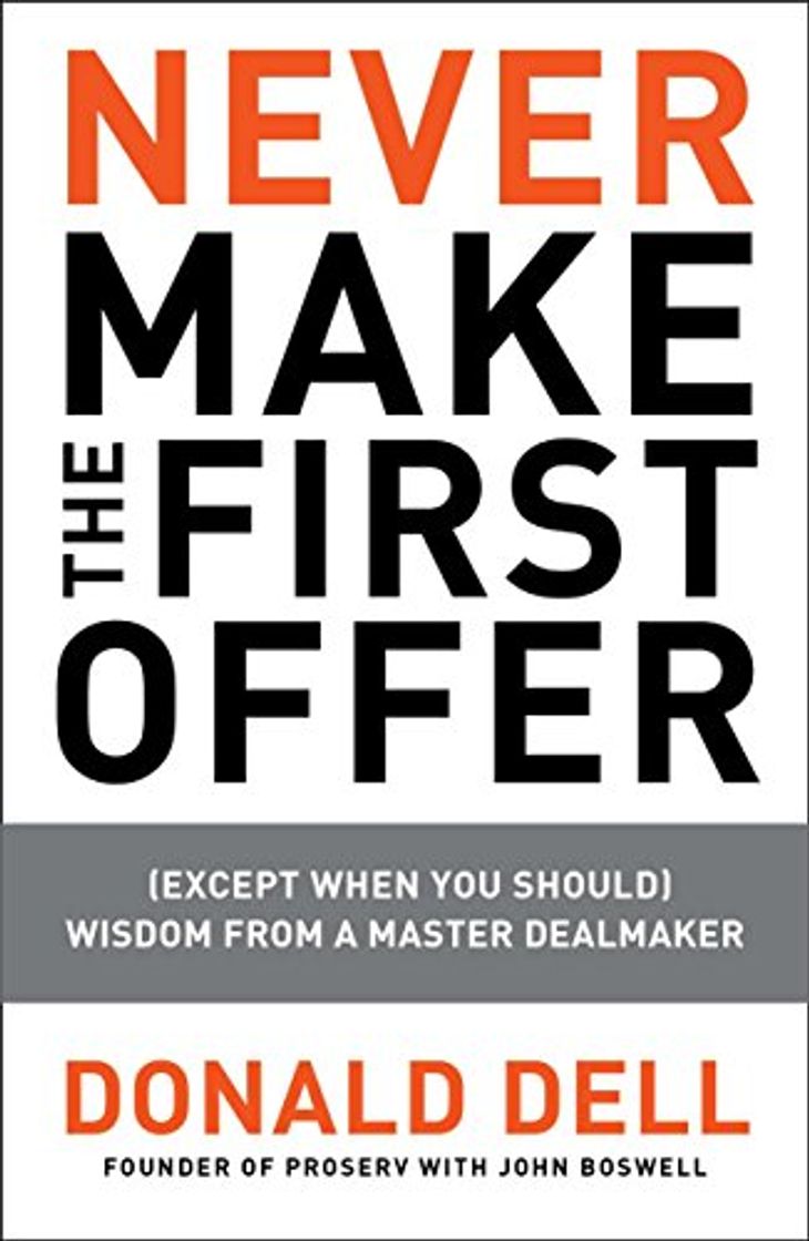 Books Never Make The First Offer: