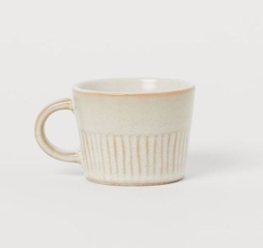 Chávena de café em cerâmica - Bege claro - HOME | H&M PT