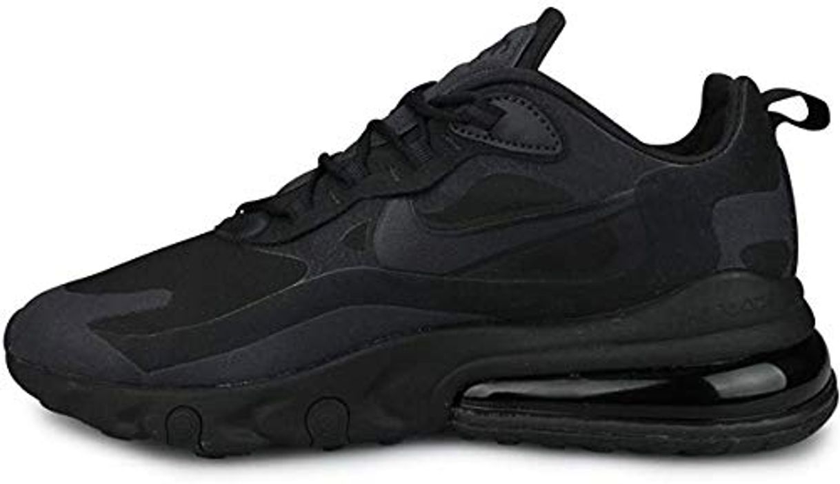 Moda Zapatillas Unisex Sneakers NIKE Air MAX 270 React en Cuero Negro AT6174