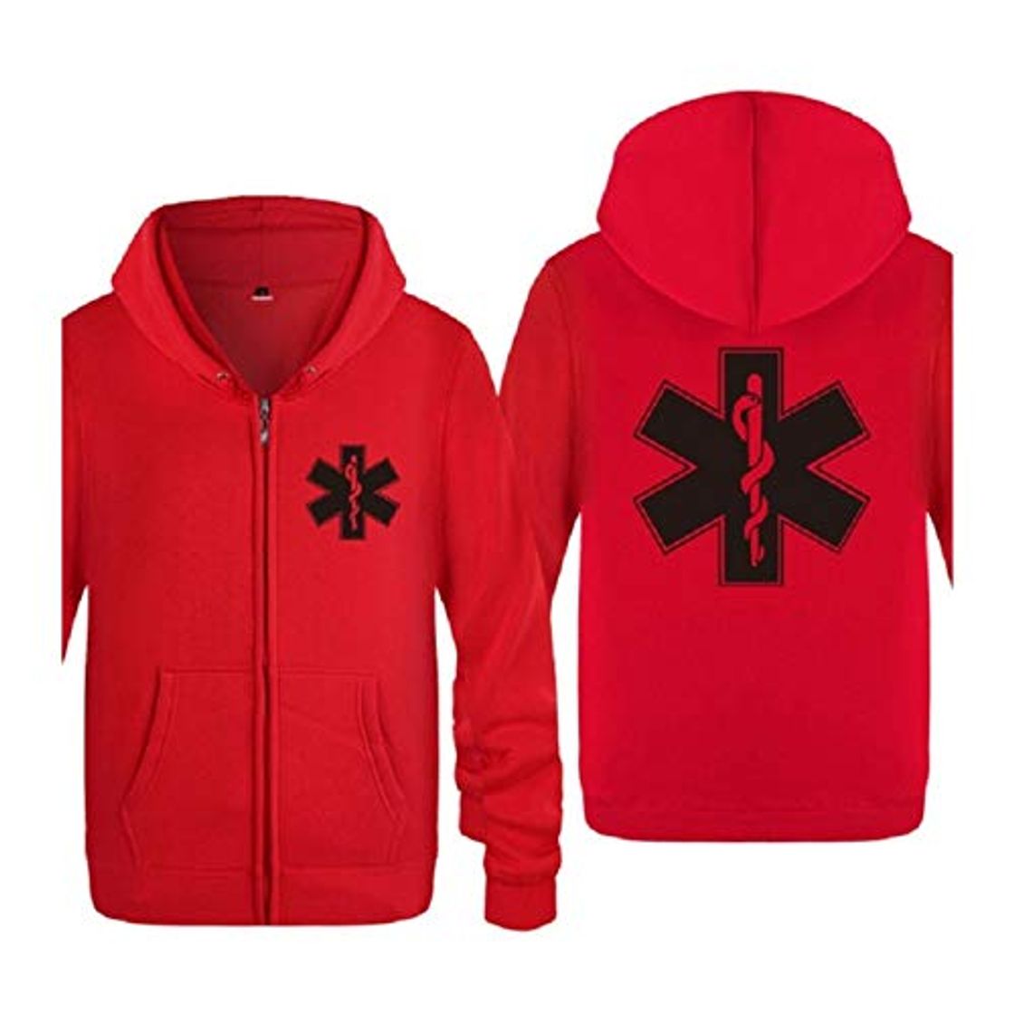 Moda EMT Emergencia Ambulancia Impresa con Capucha Hombres Marca Fleece Manga Larga para