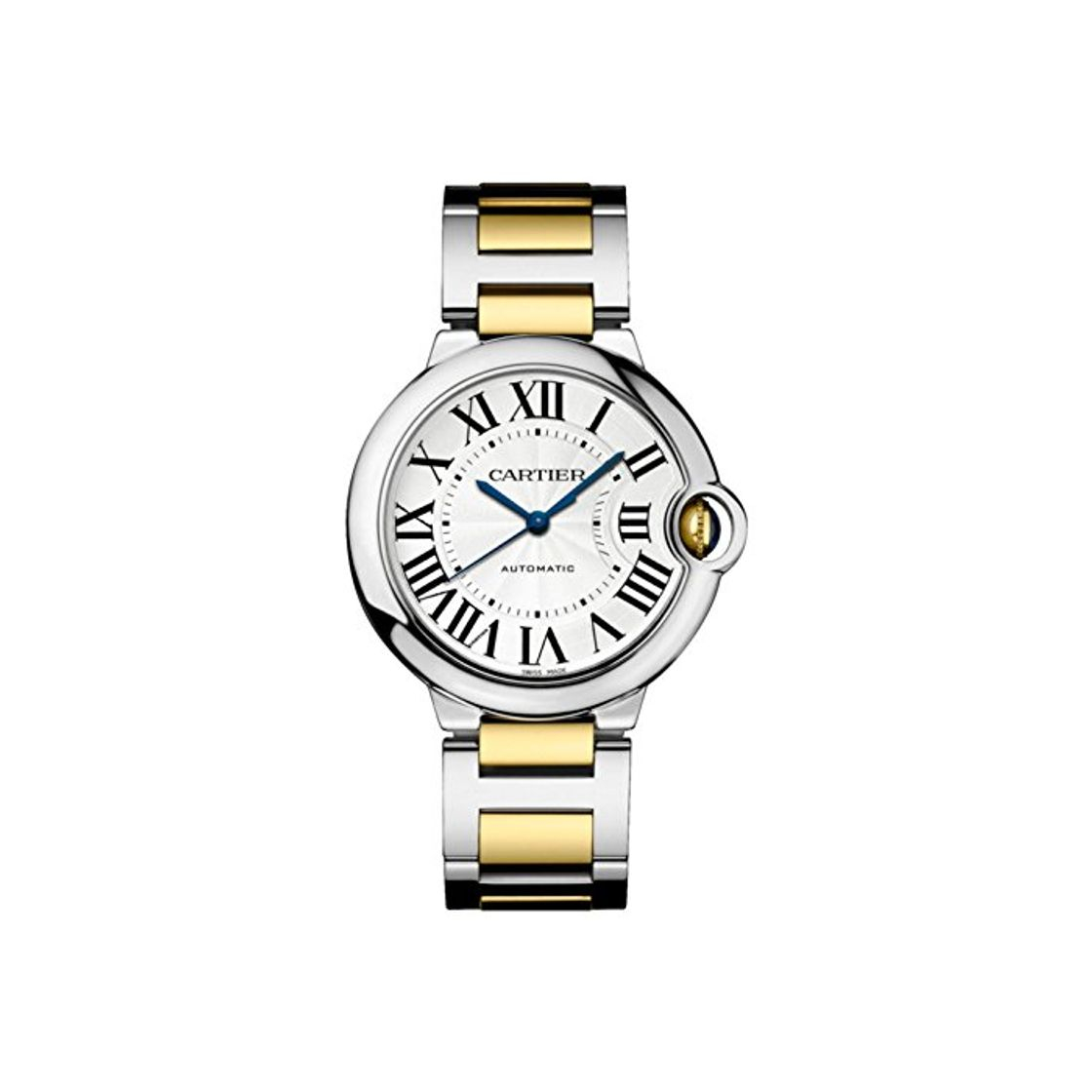 Moda Cartier Ballon Bleu Reloj Unisex Automático Esfera Plateada W2BB0012