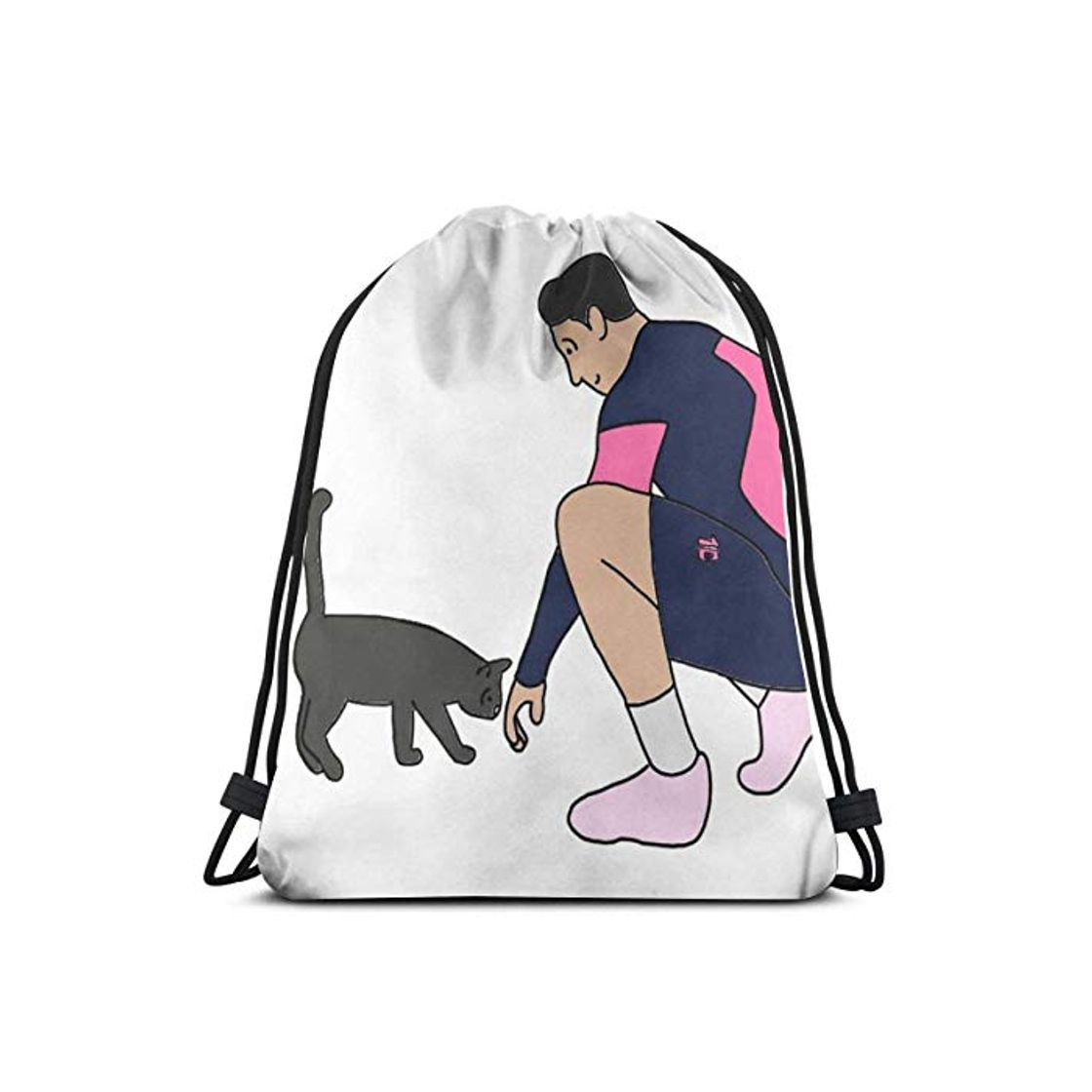 Moda XCNGG Ozil with A Cat Mochila Deportiva Plegable Impermeable Bolsa de Gimnasio Mochila con cordón