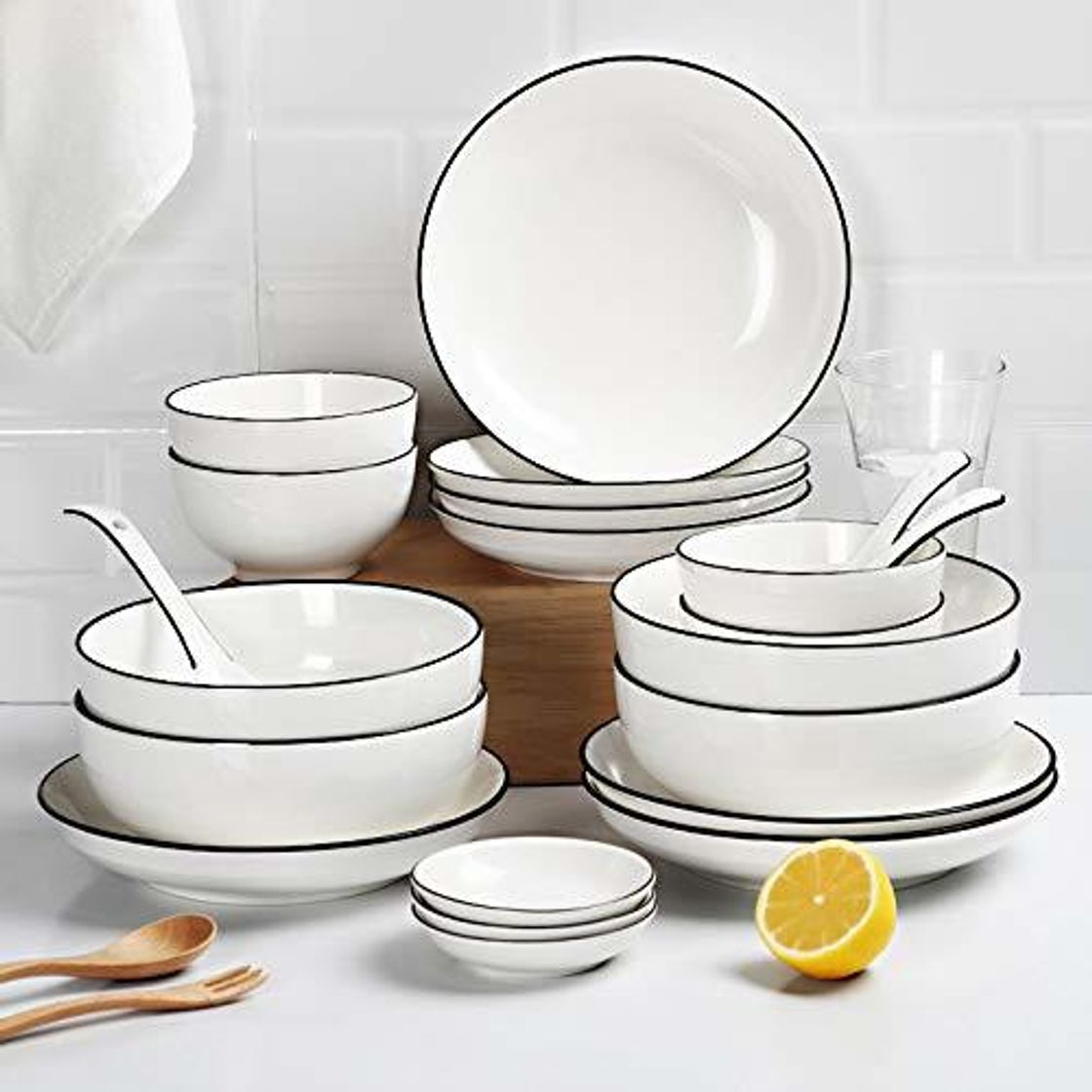 Product Dishware Tableware Simple Universal Dishware Spoon Set Chinese Round Ceramic Tableware