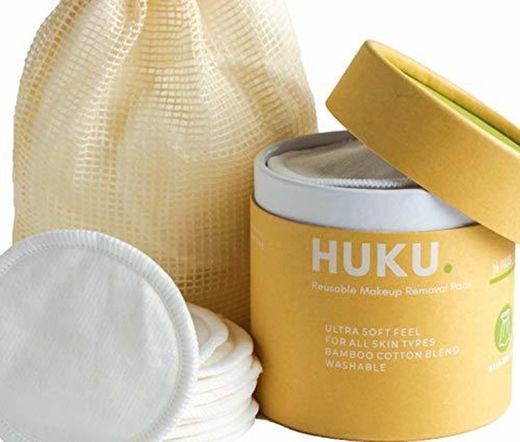 HUKU - Almohadillas reutilizables para quitar maquillaje