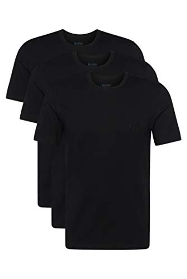 Fashion BOSS T-Shirt RN 3p Co Camiseta para Hombre, Negro