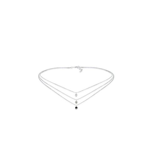 Elli Collares Capa de gargantilla para damas con cristales de Swarovski® en plata esterlina 925