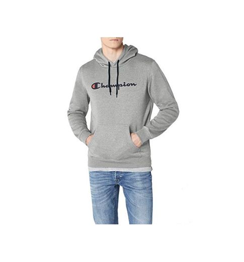 Champion Classic Logo para Hombre Sudadera, Gris