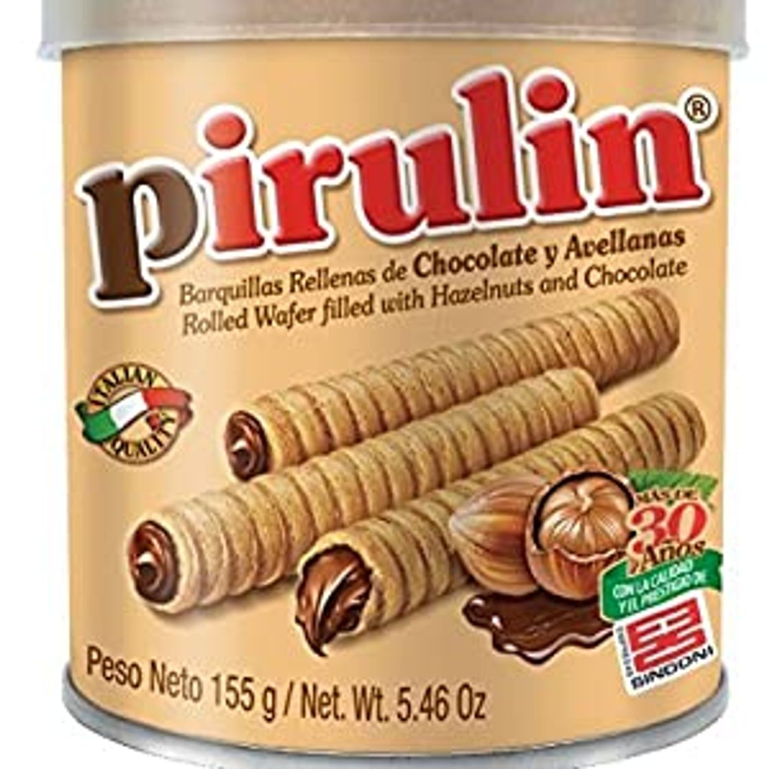 Producto PIRULIN Barquillas Rellenas de Chocolate y Avellanas 300 gr