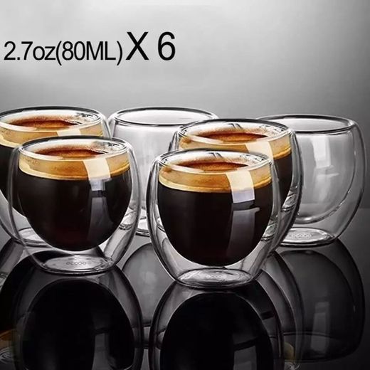 Chávenas de café transparentes 