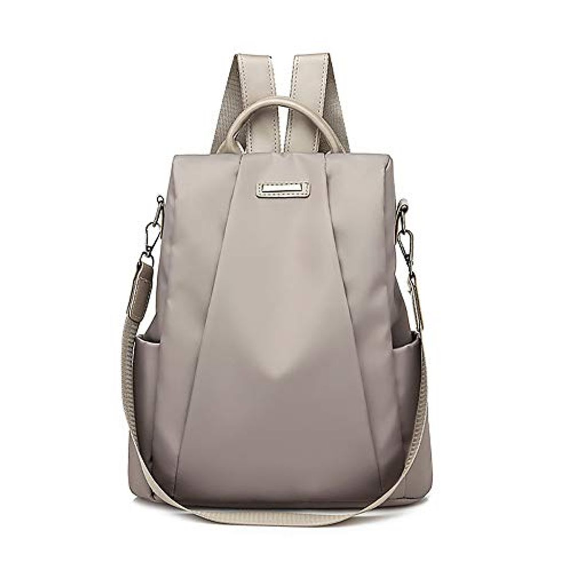 Fashion Mujer Mochila de viaje femenina Bolsa de viaje antirrobo Mochila de tela Oxford Sencilla y elegante casual bolso cuero bandolera moda cuero backpack