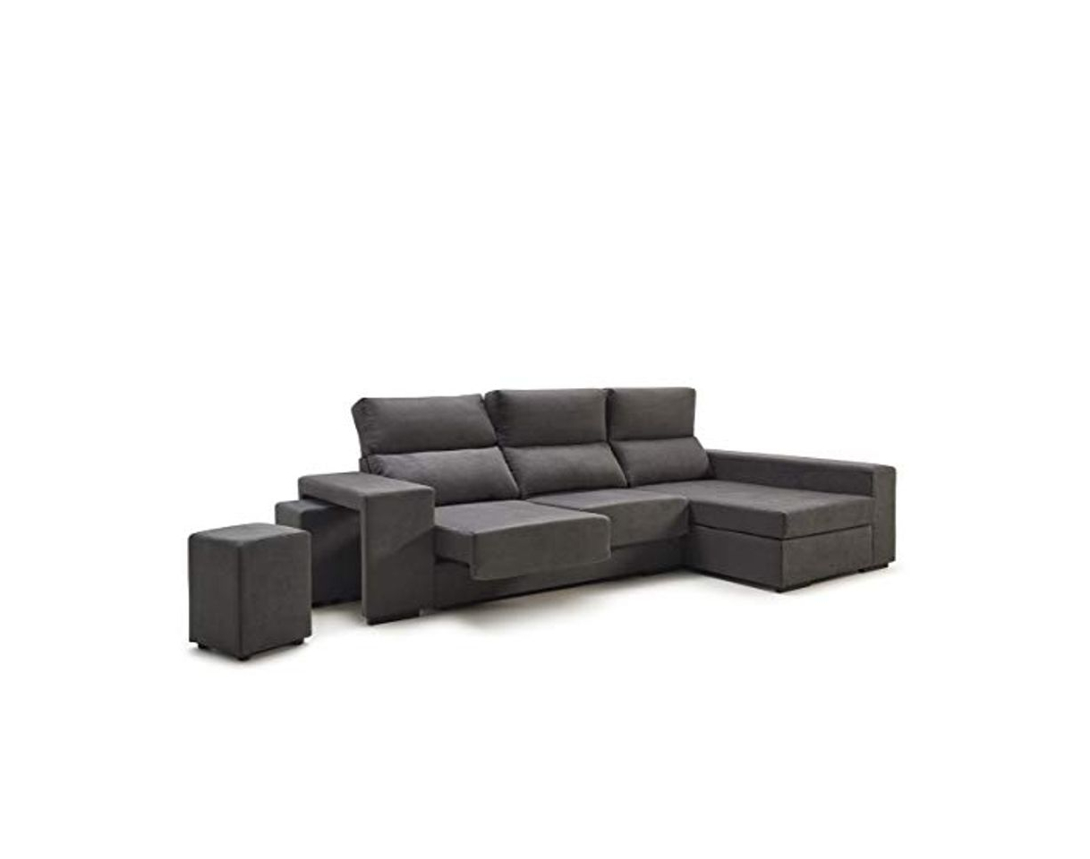 Producto CAMBIA TUS MUEBLES - Sofá ChaiseLongue, Marte, 3 plazas Color Gris