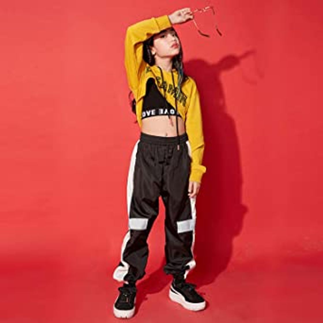 Social 3Pcs Girls Hip Hop Dance Costume Niños Street Dance Clothes Set Sudadera