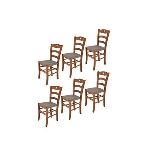 t m c s Tommychairs - Set 6 sillas Cuore para Cocina