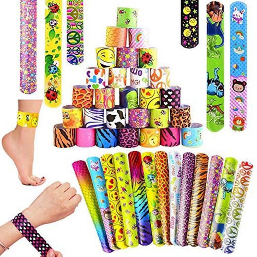 SPECOOL Pulsera Bofetada Pulseras de Juguete 55Pcs Slap Pulsera