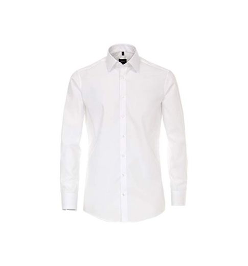 Venti - Camisa Slim fit de Manga Larga para Hombre, Color Blanco